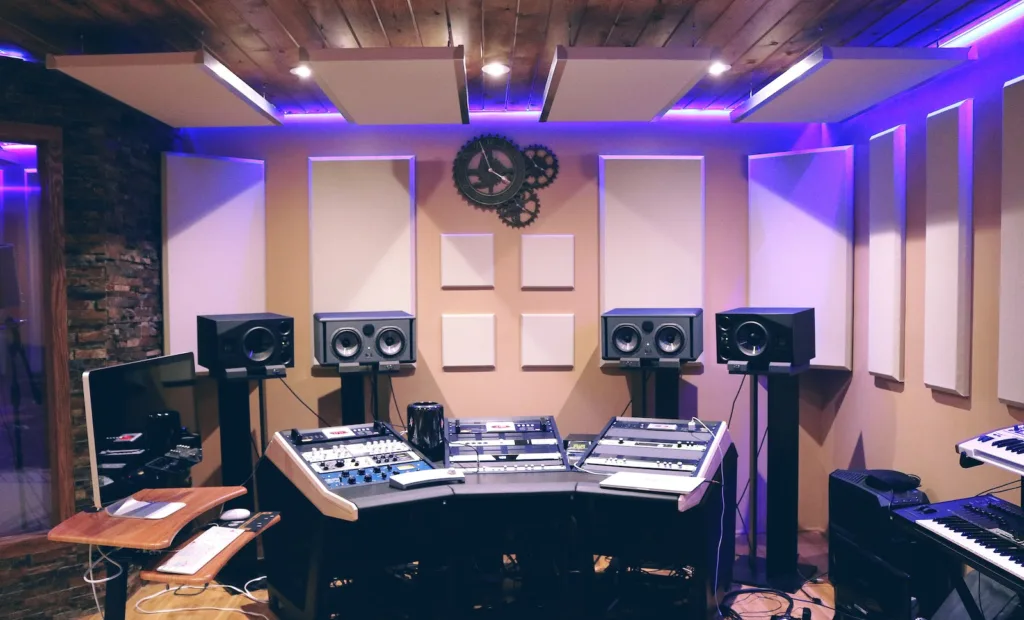 backyard music studio, backyard music shed, Jam-INshed, Recording Studio With Ultra Violet Florescent